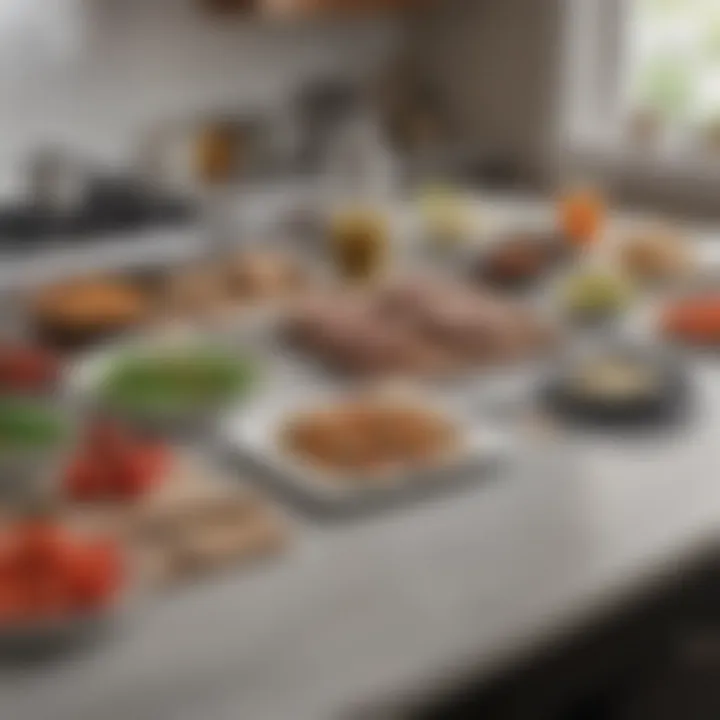 Essential meal prep tools displayed on a countertop