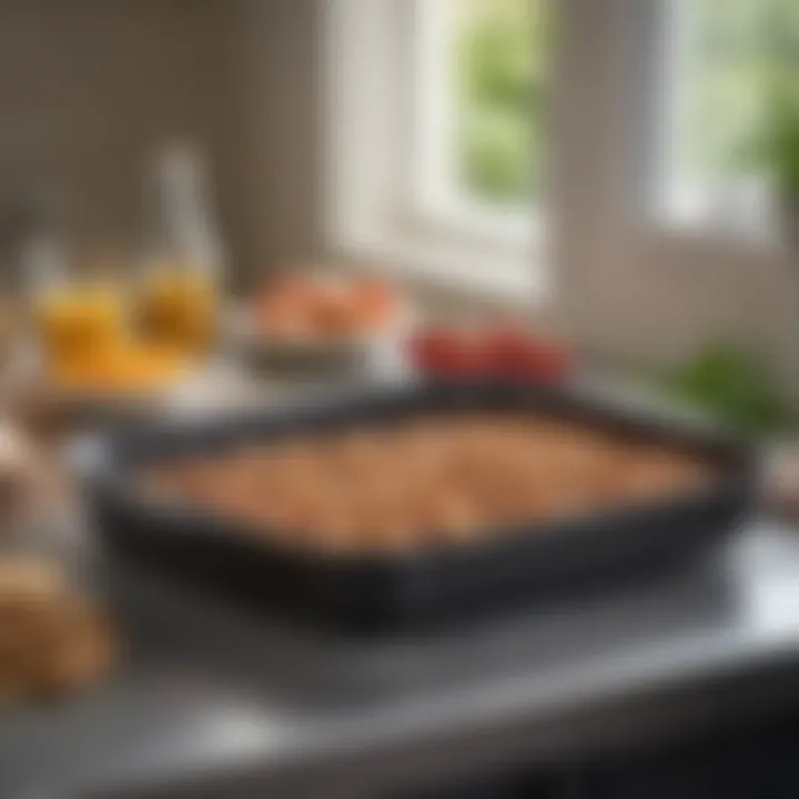 Innovative non-stick baking dish featuring ease of cleaning