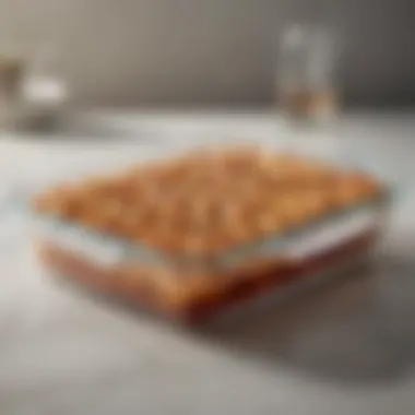 Premium glass baking dish highlighting superior heat distribution