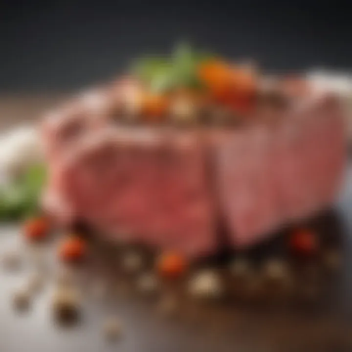 Visual representation of nutritional benefits of beef.