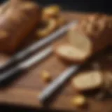 A variety of bread knives with distinctive designs