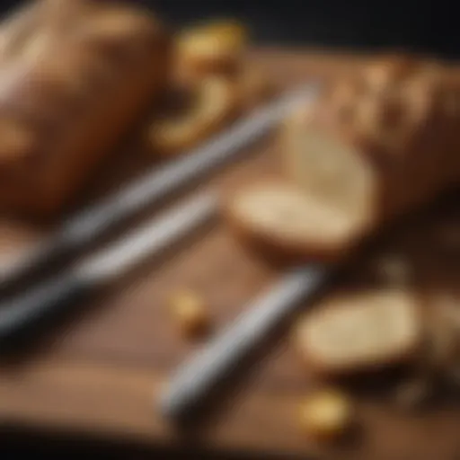 A variety of bread knives with distinctive designs