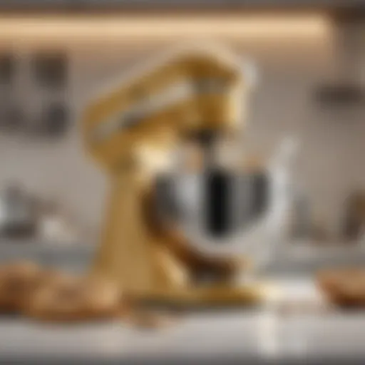 A sleek stand mixer showcasing various attachments for versatile baking.