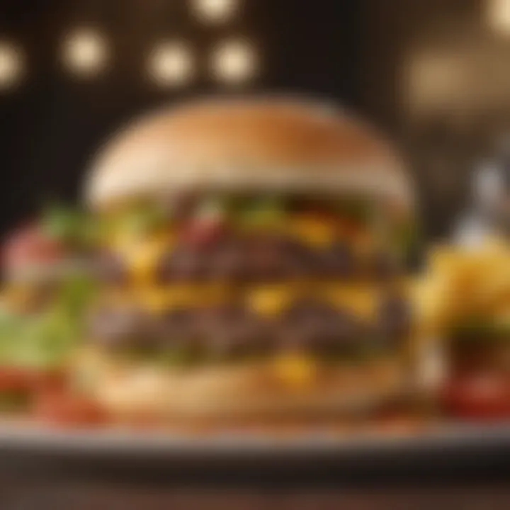 A beautifully plated chile cheeseburger with vibrant colors and toppings