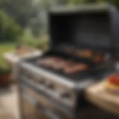 A modern gas grill with advanced features