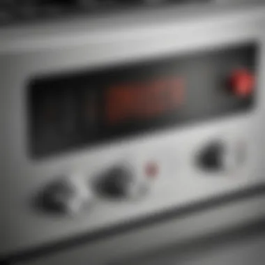 Close-up view of KitchenAid countertop oven controls