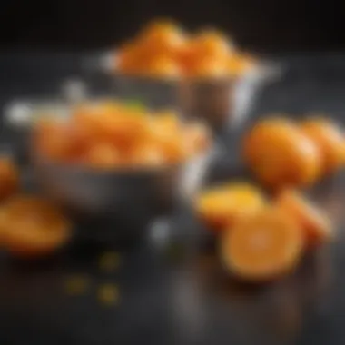 A gourmet dish featuring canned mandarin oranges as a key ingredient.