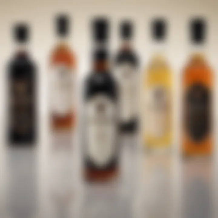 Different brands of alcohol-free pure vanilla extract displayed creatively