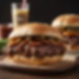 Historical depiction of the McRib sandwich