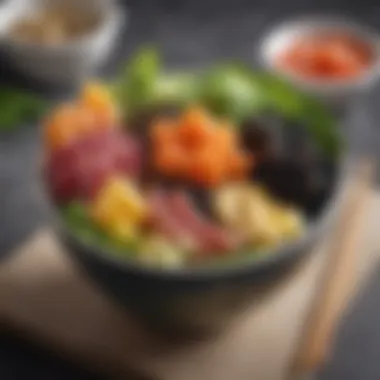 A Vibrant Nori Poke Bowl A vibrant nori poke bowl filled with fresh ingredients