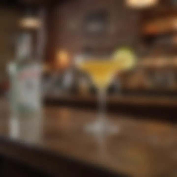 A rustic bar setting showcasing the timeless appeal of margaritas