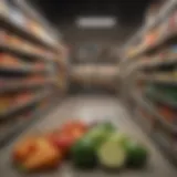 A digital platform showcasing an array of grocery items