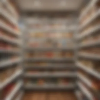 A well-stocked pantry filled with assorted groceries