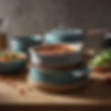 Elegant ceramic cookware displaying its aesthetic appeal and vibrant glazes.