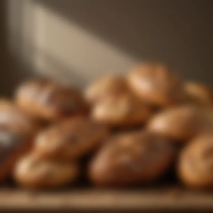 Different types of bread arranged for toasting.