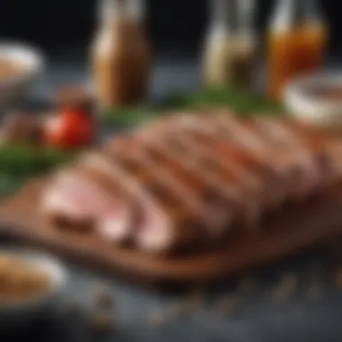 Pork Marinade Essentials Ingredients for a pork marinade artfully arranged