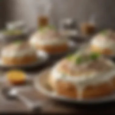 Savory dishes enhanced with sour cream icing