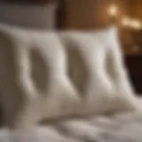 Close-up view of a weighted plush pillow showcasing its soft texture and calming colors.