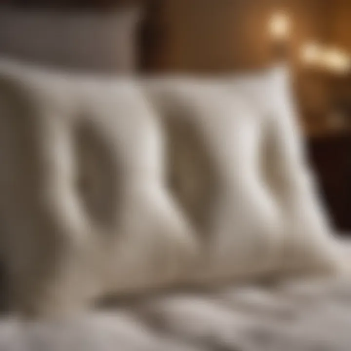 Close-up view of a weighted plush pillow showcasing its soft texture and calming colors.