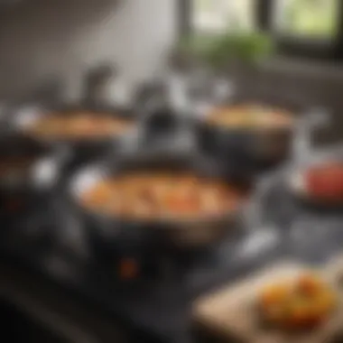 Stunning kitchen scene with high-quality cookware in use