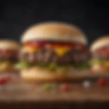 Creative Toppings to Elevate Your Burger An array of toppings and condiments arranged artfully