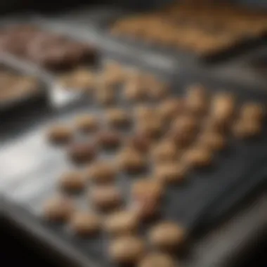 Essential maintenance tools for airbake cookie sheets neatly arranged.