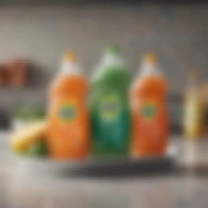 Eco-friendly dish detergent options in a sustainable kitchen