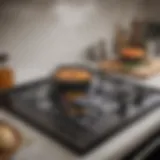 An elegant indoor setting showcasing a portable gas stove top in action