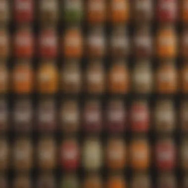Vibrant Assortment of Ground Spices Vibrant assortment of ground spices in glass jars