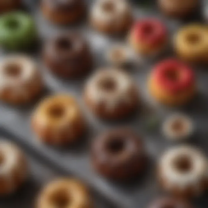 An assortment of ingredients used in mini Bundt cakes