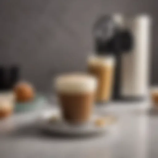 Elegant design of the Nestle Nespresso Aeroccino 4 with frothy milk