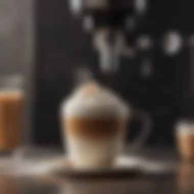 Frothing Capability of the Aeroccino 4 Close-up of the Aeroccino 4 frothing milk for coffee