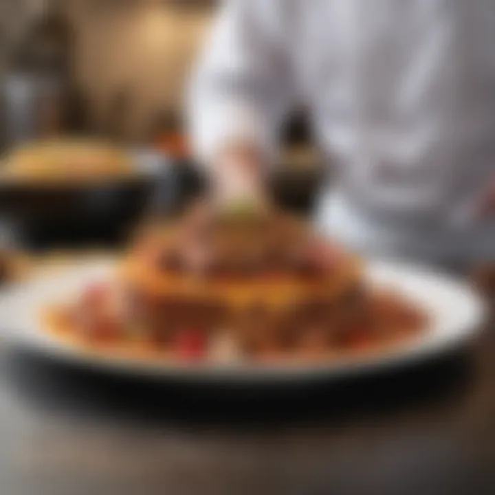 A visually appealing dish representing the outcome of using advanced culinary techniques.
