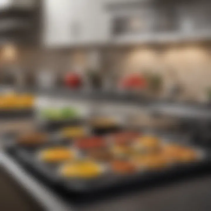 Close-up of digital interfaces used in modern kitchens for efficient meal planning.