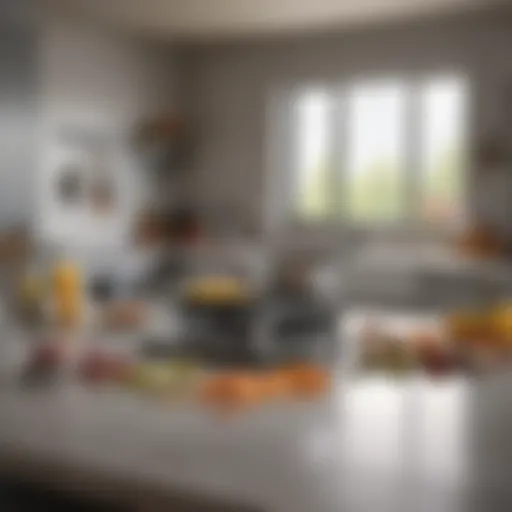 A sophisticated kitchen setup showcasing advanced culinary tools and technology.