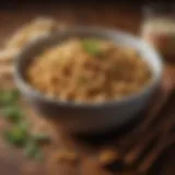 Textured Vegetable Protein in a bowl with herbs and spices