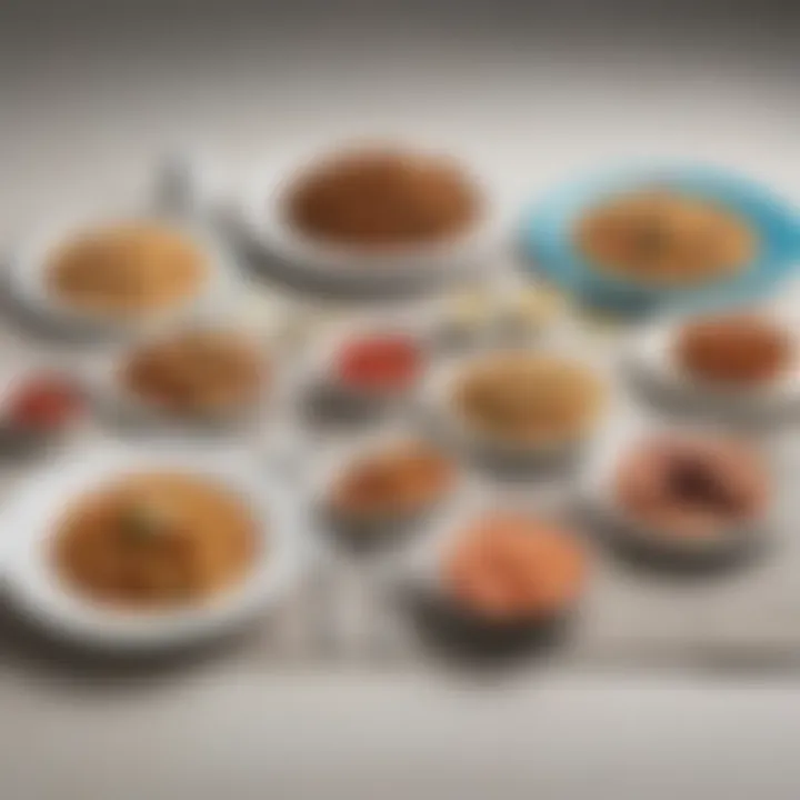 A diverse plate of allergen-free foods