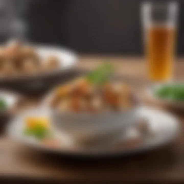 A delicious steamed dish served elegantly on a plate