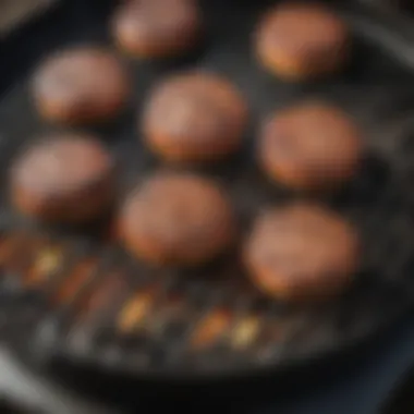 Close-up of Weber WSM cooking grates showcasing their design and functionality.