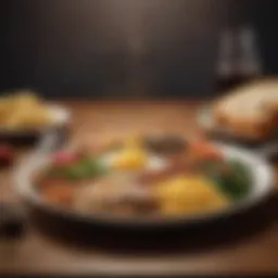A balanced plate showcasing macronutrient distribution