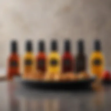 Different types of oils lined up for air fryer use