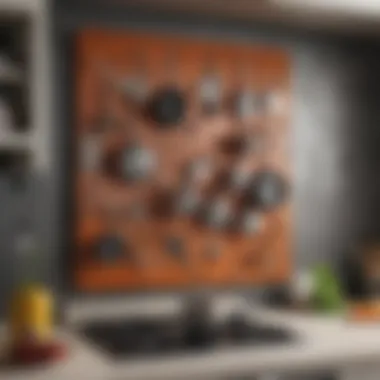 Pegboard in a Modern Kitchen Elegant kitchen showcasing pegboard as a stylish storage solution.