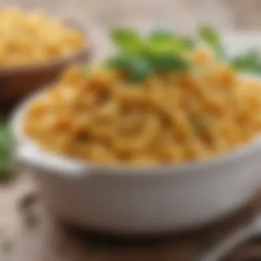 Indulgent Vegan Mac and Cheese with Fresh Herbs A creamy bowl of vegan mac and cheese topped with fresh herbs