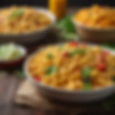 Vibrant Vegan Mac and Cheese with Fresh Vegetables A vibrant plate of vegan mac and cheese with colorful vegetables