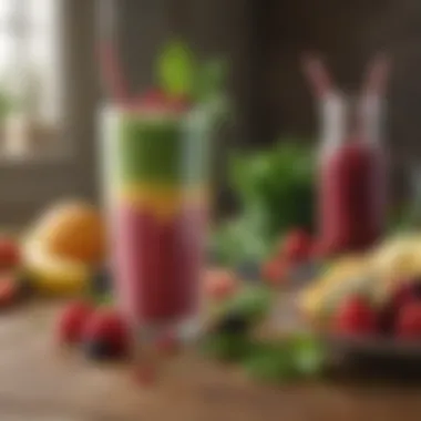 Nutrient-Packed Smoothie for Fullness A visually appealing smoothie showcasing vibrant fruits and greens, highlighting their health benefits.