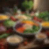 A vibrant assortment of fresh vegetables and grains ready for meal prep