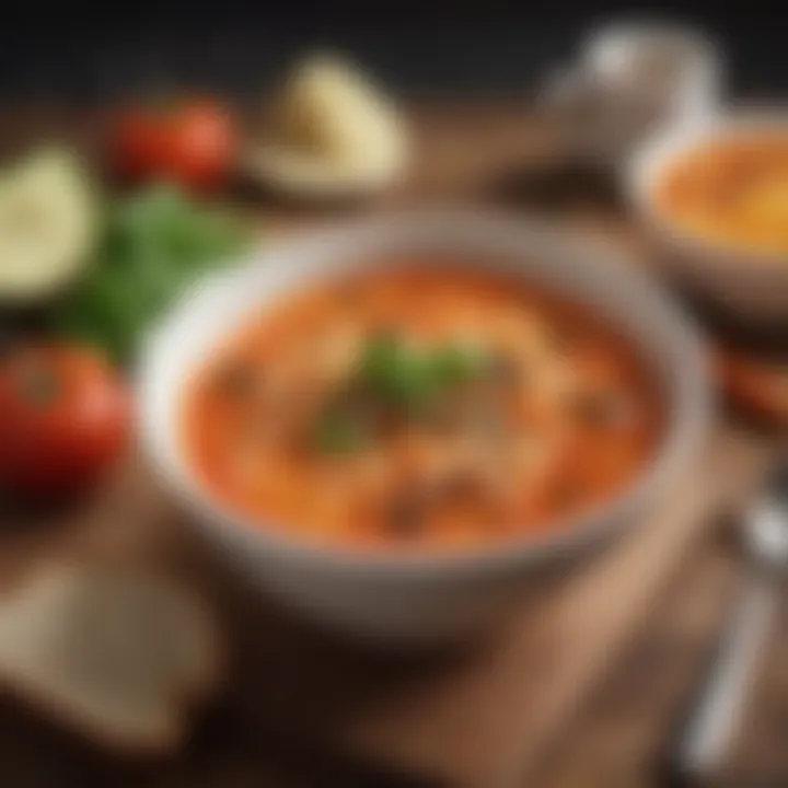 A vibrant bowl of WeightWatchers soup showcasing fresh ingredients.