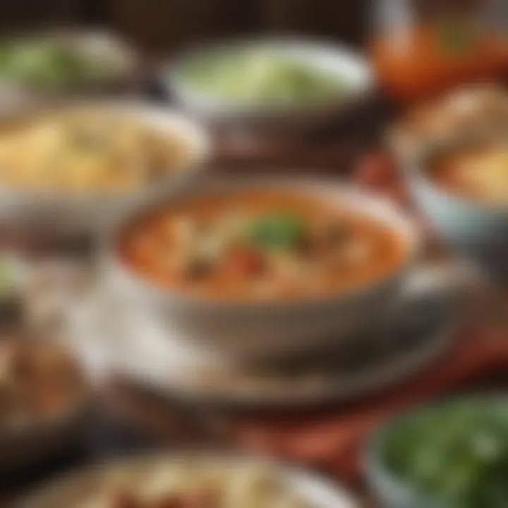A meal planning layout featuring recipes for WeightWatchers soups.
