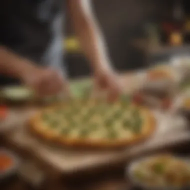 A person browsing an online store for cauliflower crust products.