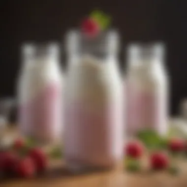 The Science of Yogurt Fermentation An infographic illustrating yogurt fermentation and its effects on digestion
